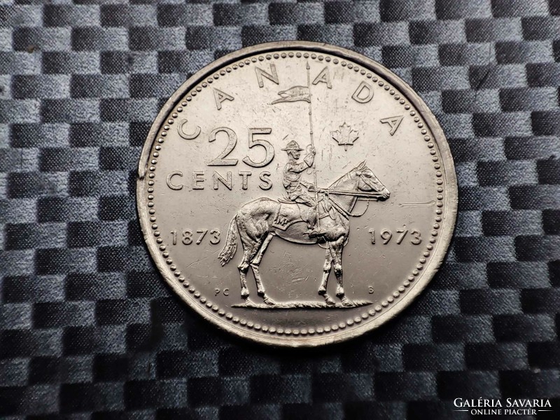 Canada 25 cents, 1973 100 years of the Royal Canadian Mounted Police