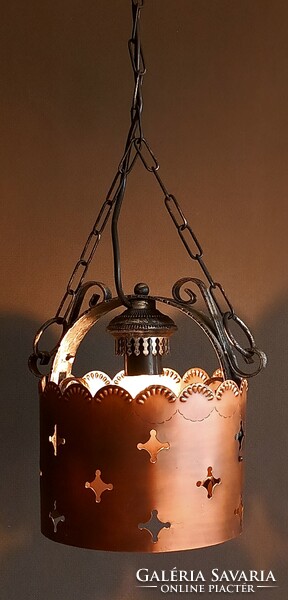 Art and craft wrought iron and bronze ceiling lamp negotiable design