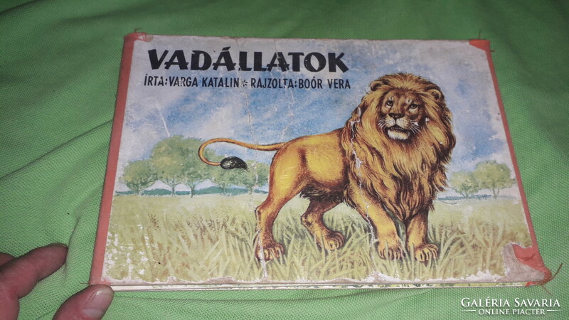 1966. Katalin Varga - wild animals can leporello poetry book in good condition, according to the pictures, it is worn