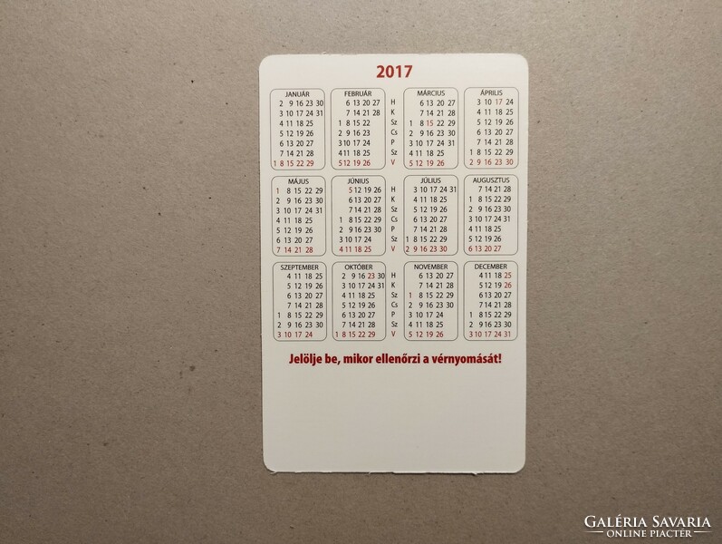 Hungary, card calendar v. - 2017