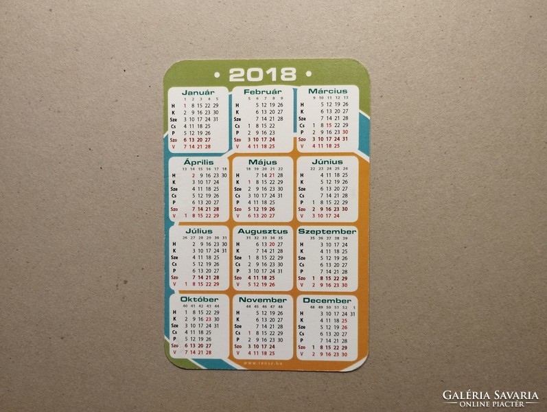 Hungary, card calendar viii. - Pharmacy 2018
