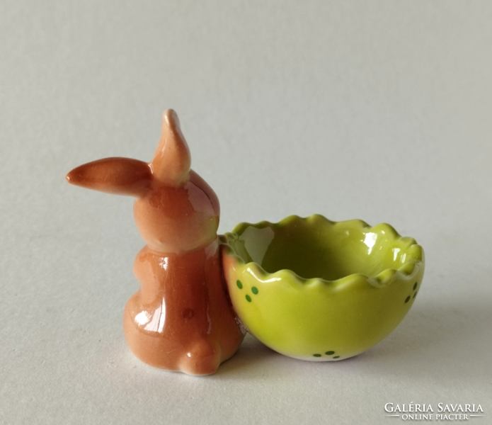 Porcelán nyuszis tojástartó,figura,nipp