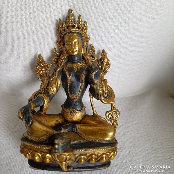 Consecrated bronze Nepali Tara statue