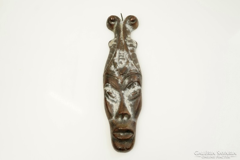 Old patina solid red copper wall decoration / copper mask