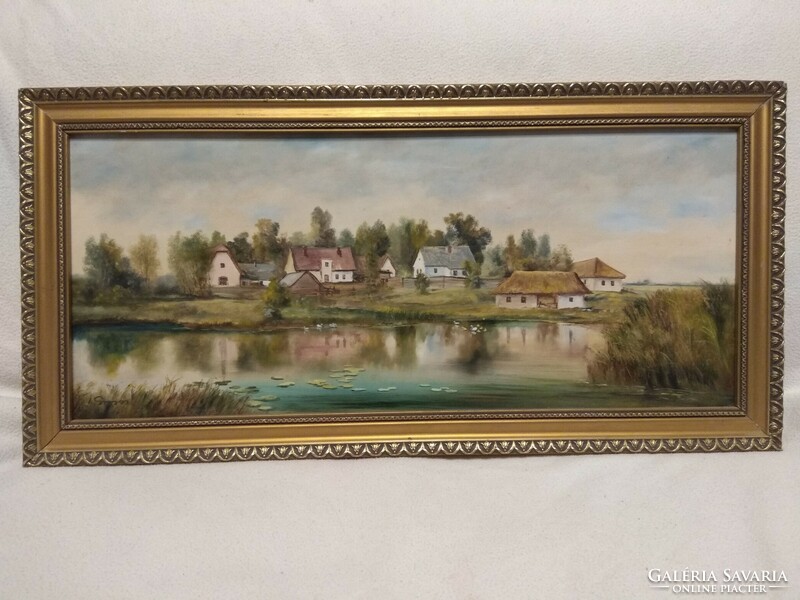 Ioan Grosos festménye (vízparti házak)