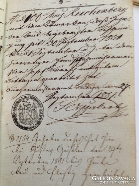 Anton Bredschneider úti okmány Wanderbuch + iratok 1850-től, Marburg kesztyűs úti engedély Pest Buda