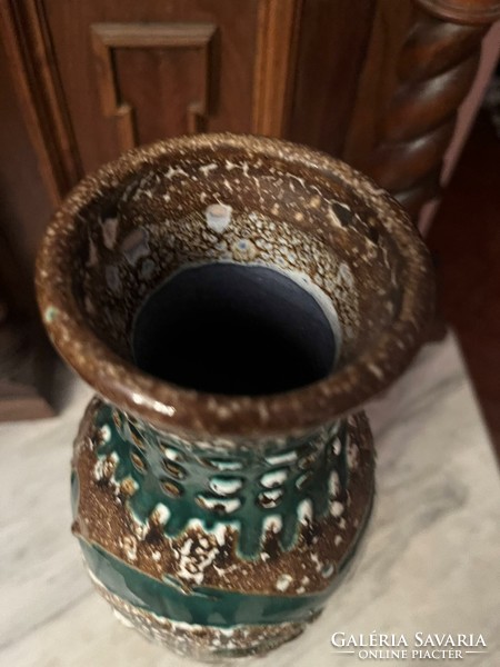 Retro fat lava ceramic vase