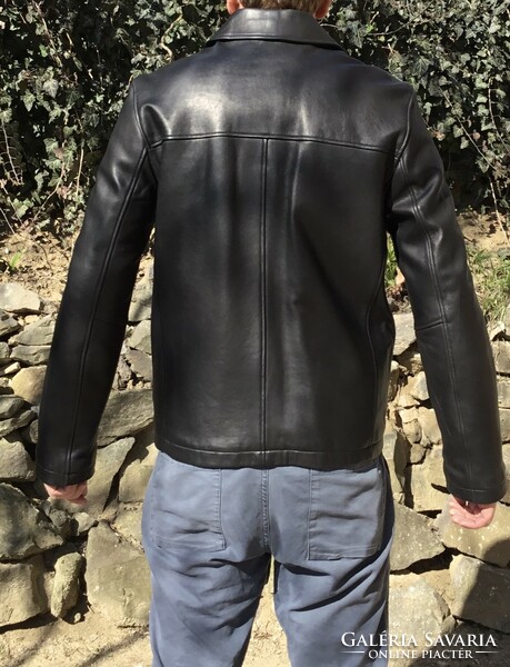 Tommy hilfiger leather jacket (l) brand new james dean style from usa