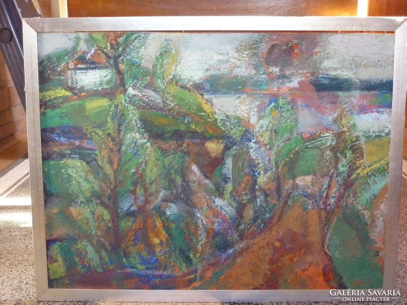 Miklós János cooper for sale: oil, wood fiber, gallery painting titled landscape