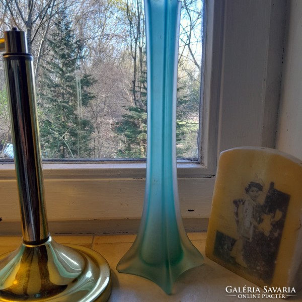 Turquoise fiber vase glass vase - art&decoration