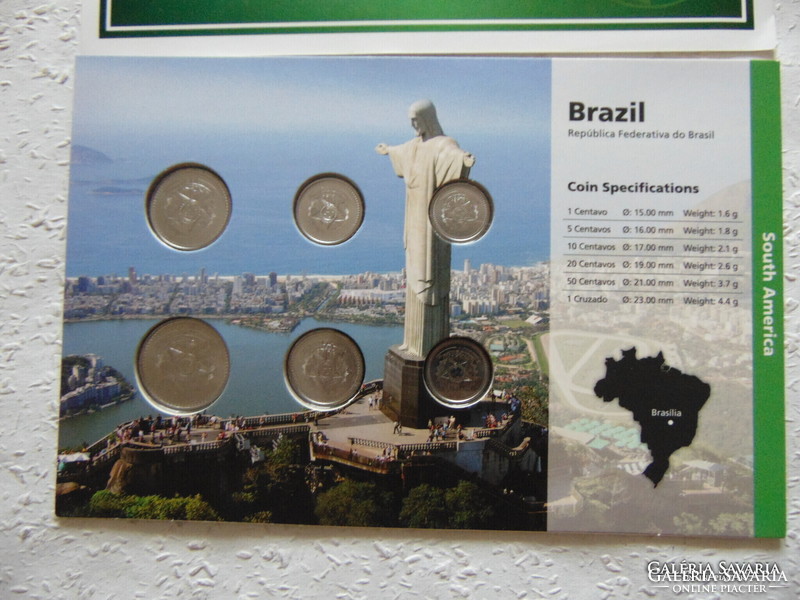 Brazil World Cup 6 coins in a blister!