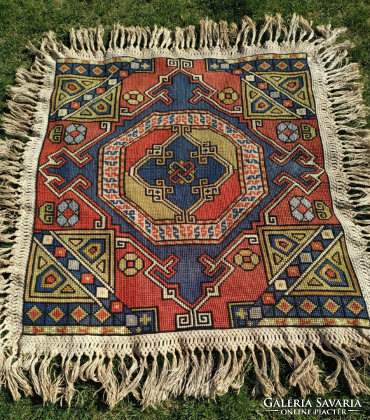 Old kelim tablecloth with Caucasian pattern