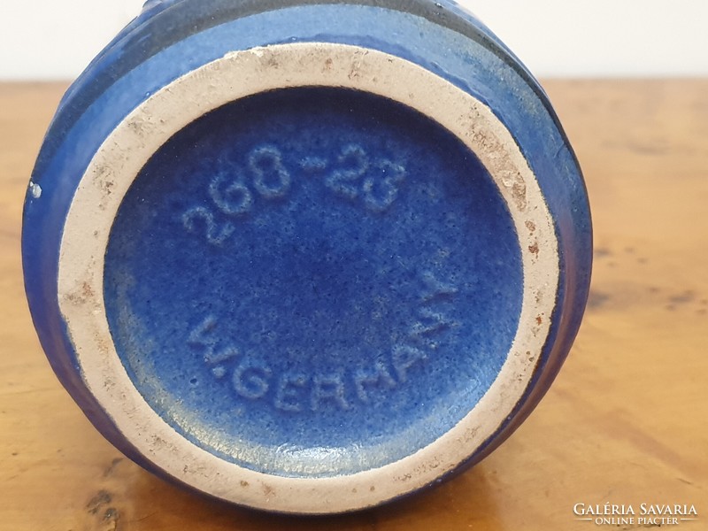Blue ceramic vase - scheurich fat lava