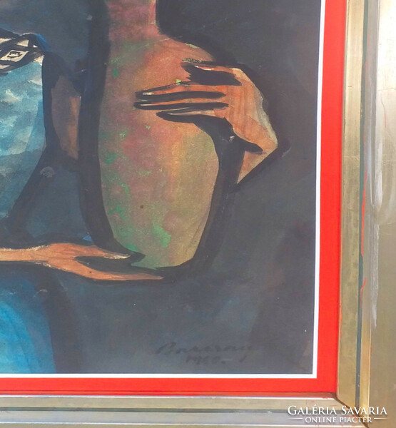 Barcsay Jenő (1900- 1988) : Hölgy korsóval  (1969)