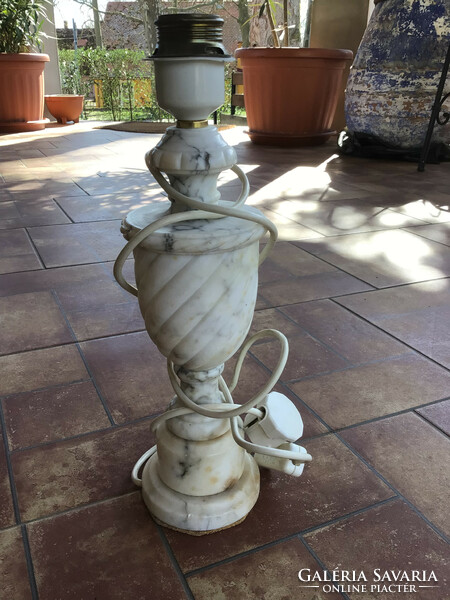Alabaster or marble table lamp