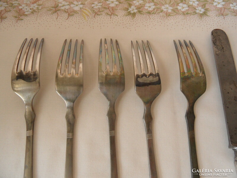 Alpacca fork + knife for replacement (6 pcs.)