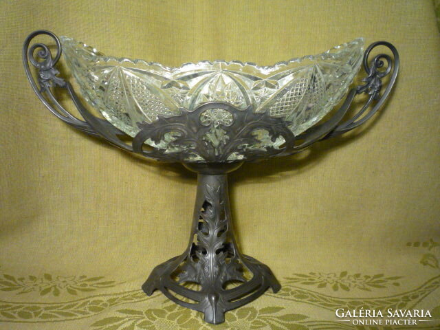 Antique Art Nouveau tin tray 211125