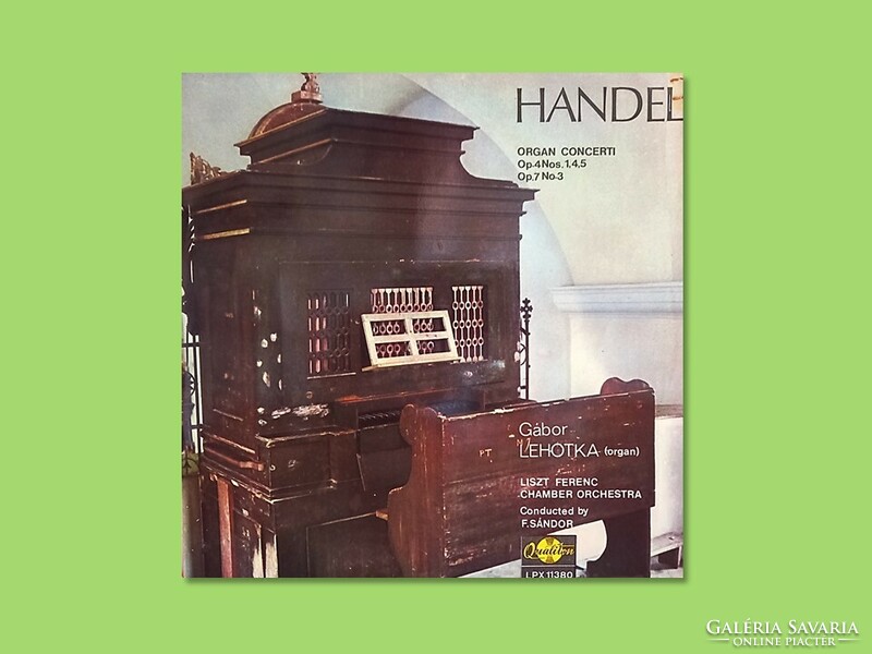 Handel bakelit lemez,  orgonaversenyek Lehotka Gábor előadásában