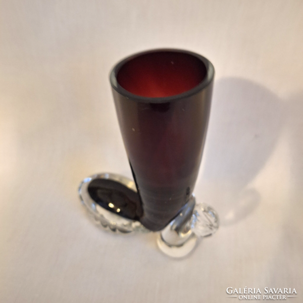 Muránói vagy  cseh üveg csizma váza