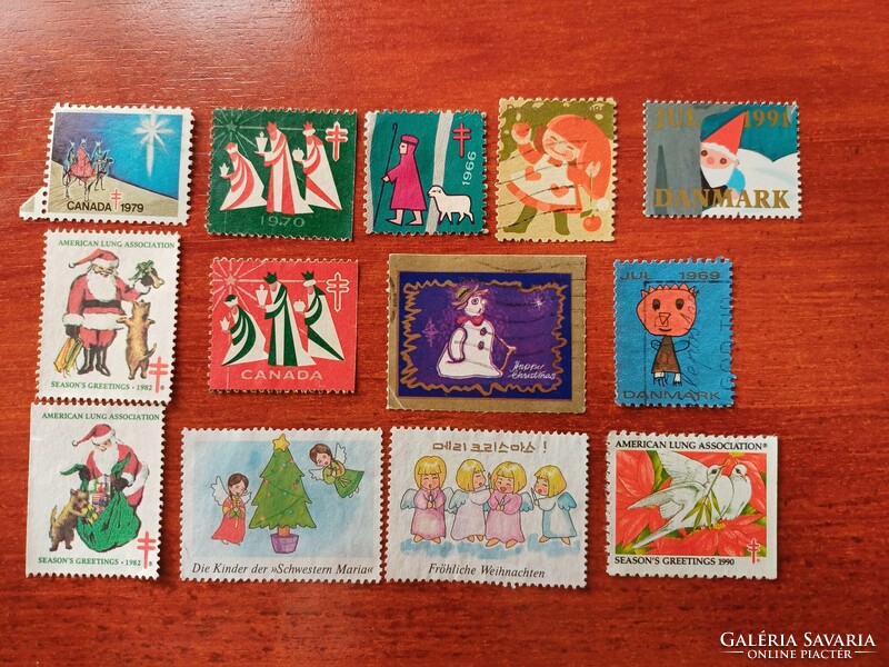 Karácsonyi levélzáró bélyegek