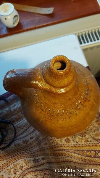 Folk ceramic glazed jug