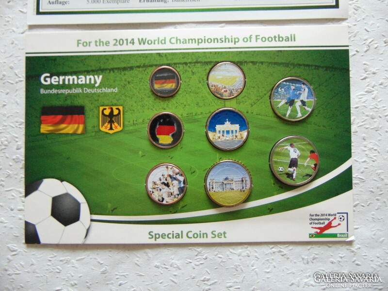 Németország Foci VB 8 darab érme 2014 bliszterben !