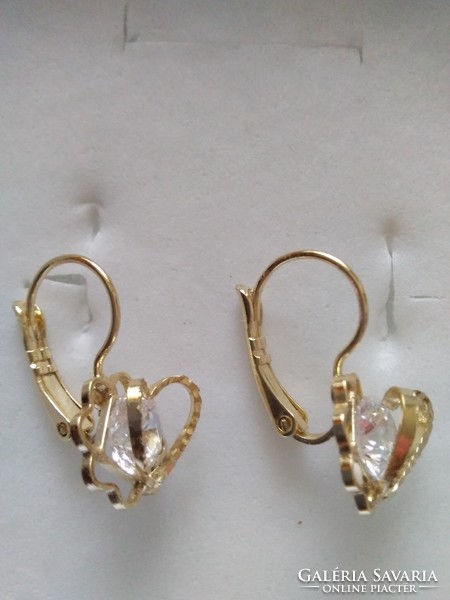 Special gold-plated zircon stone earrings