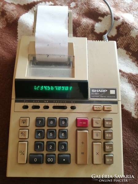 Sharp el-2607 tape calculator from the '80s. Made in Japan.