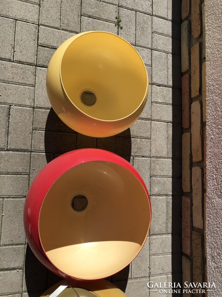 3 retro plastic lampshades from the 70s and 80s