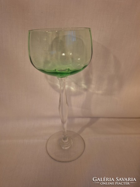 Green stemmed glass cup, beautiful, graceful