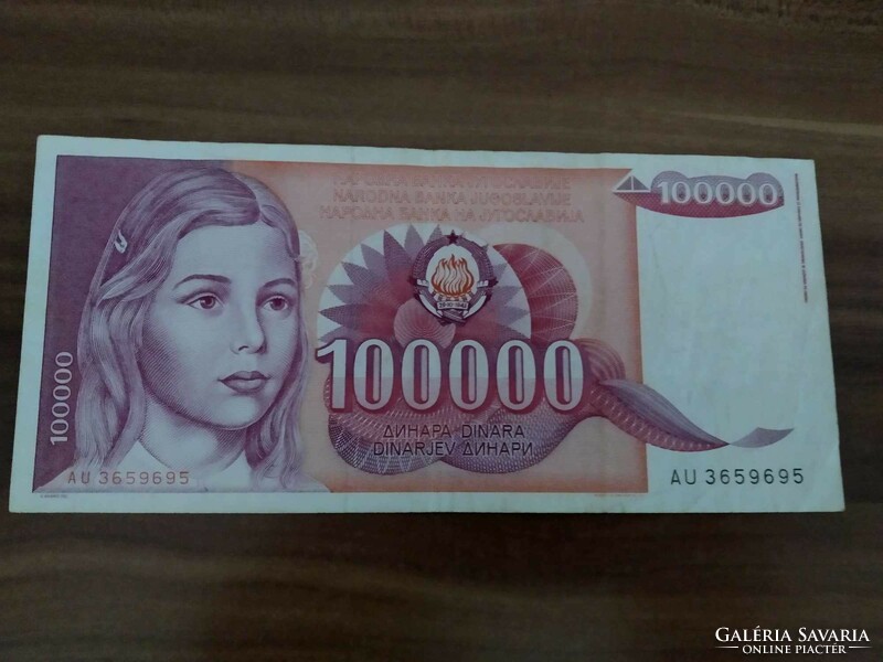 100.000 Dinár, Jugoszlávia, 1989
