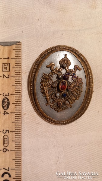 Monarchiás,  Habsburg-címeres bross  , kitűző