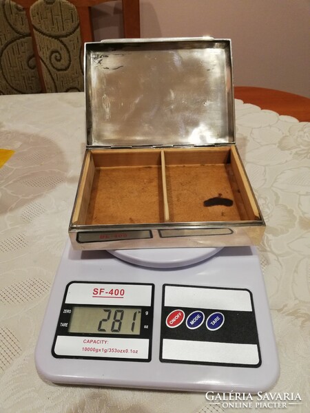 Ezüst kártya doboz!! 214 gramm!