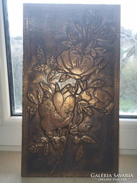 Copper plate wall decoration