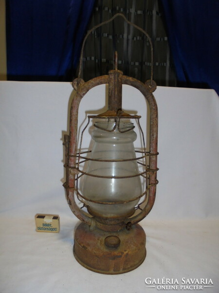 Antique, large kerosene lamp, storm lamp