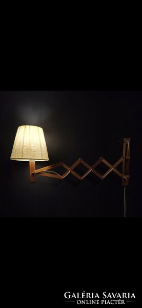 Vintage mcm Scandinavian wall lamp pine