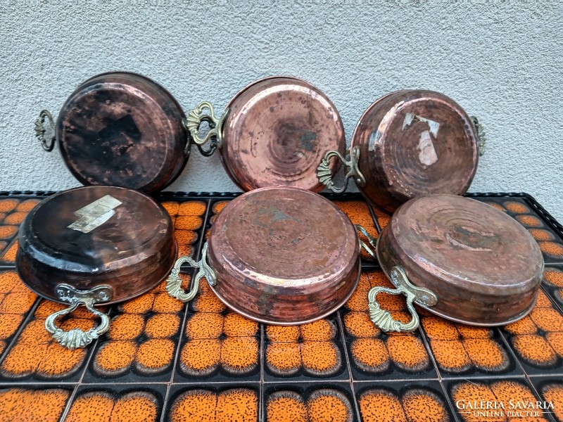 Authentic Turkish copper pans, handmade 6 pcs. Negotiable!!