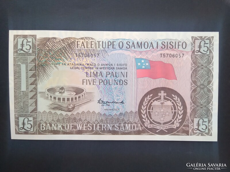Western Samoa 5 pounds 2020 unc commemorative banknote