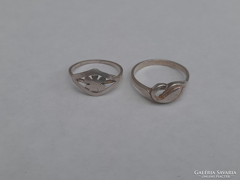 2 db ezüst gyűrű egyben