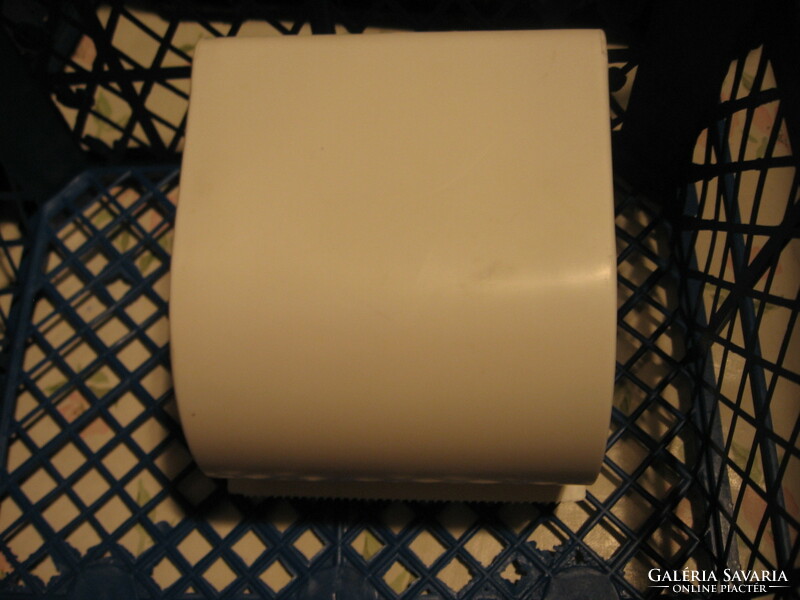 Retro fehér műanyag wc papír tartó