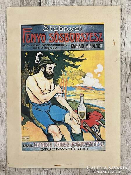 Stubnyai Fenyő sósborszesz Földes Imre plakát