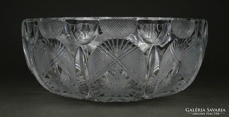 1Q735 polished glass center serving bowl 8.5 X 20 cm