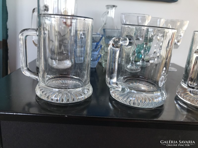 2+1 beer mugs, made of thick glass