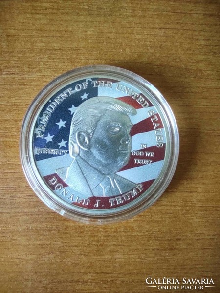 Donald trump silver plated commemorative medal