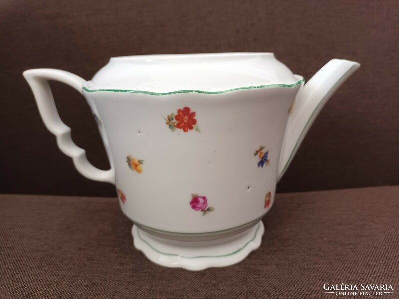 Zsolnay antik virágmintás tea kiöntő