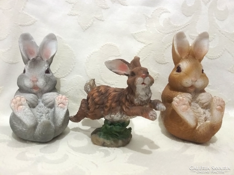 Easter decoration - 3 bunnies 8 cm, 10 cm