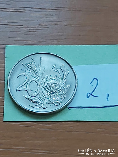 South Africa 20 cents 1972 protea (protea cynaroides), nickel 2