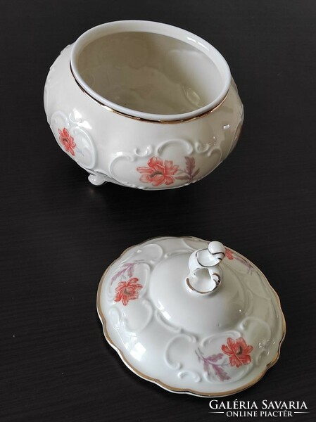 Huge (18 cm high, diameter 16 cm!) and fabulous hutschenreuther bavaria porcelain bonbonnier with base