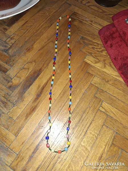 Murano glass cube necklace