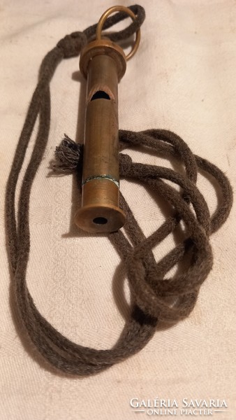 Copper whistle with string